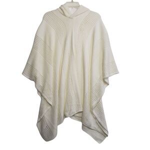 Women's Hooded Poncho, One Size (Measurements in photos)